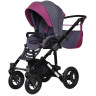 Коляска детская одноместная 2 в 1 SIGER Adelante, т.серый/фиолетовый KLS0018